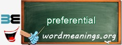 WordMeaning blackboard for preferential